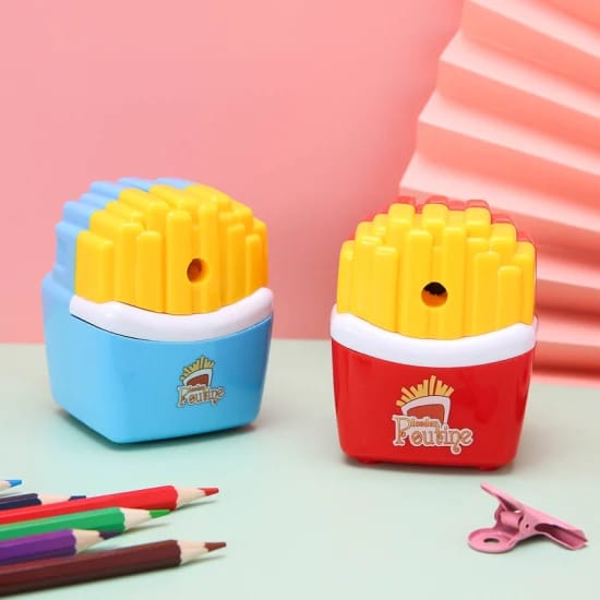 French Fries Pencil Sharpener, Crackles Manual Pencil Sharpener, Fast Food Sharpener Machine