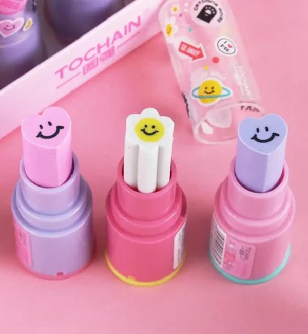 2 In 1 Cartoon Design Eraser And Sharpener, Kids School Stationary Supplies, Animal pencil Eraser