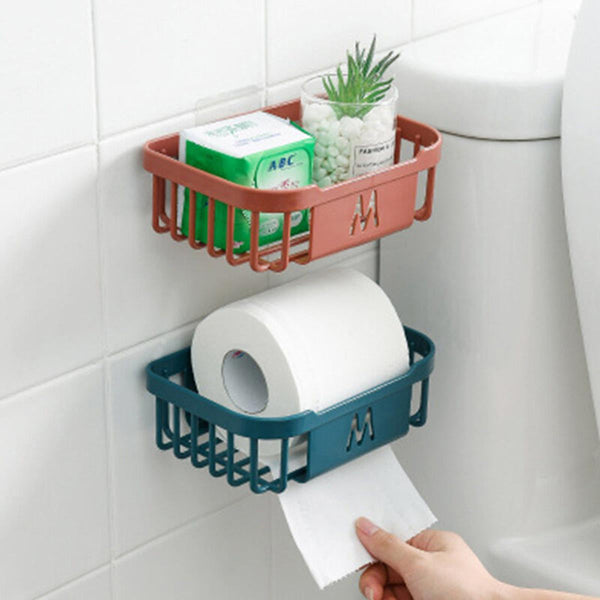 Punch-Free Toilet Paper Shelf