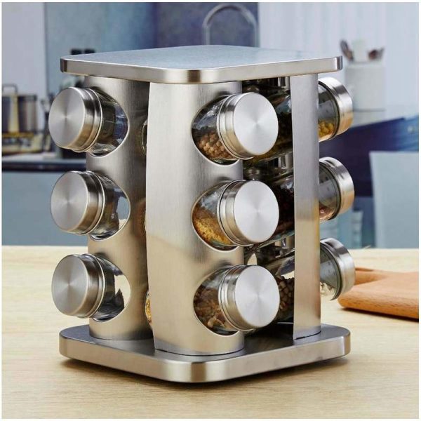 Stainless Steel 12 Pcs Jar Rack