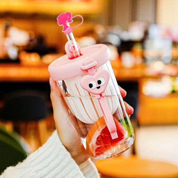 Funny Filter Straw Cup, 500ml Water Glasses With Fruit Tea Isolator Cup, Portable Tea Separation Cold Extract Water Cup