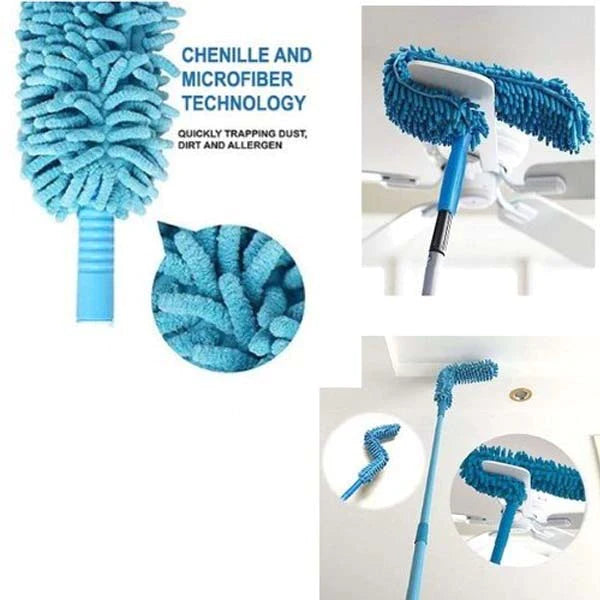 Flexible Microfiber Duster With Long Handle (Steel Rod)