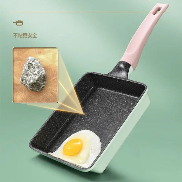 Aluminum Alloy Frying Pan, Cooking Skillet Cookware, Non-stick Square Cooking Skillet Frying Pan