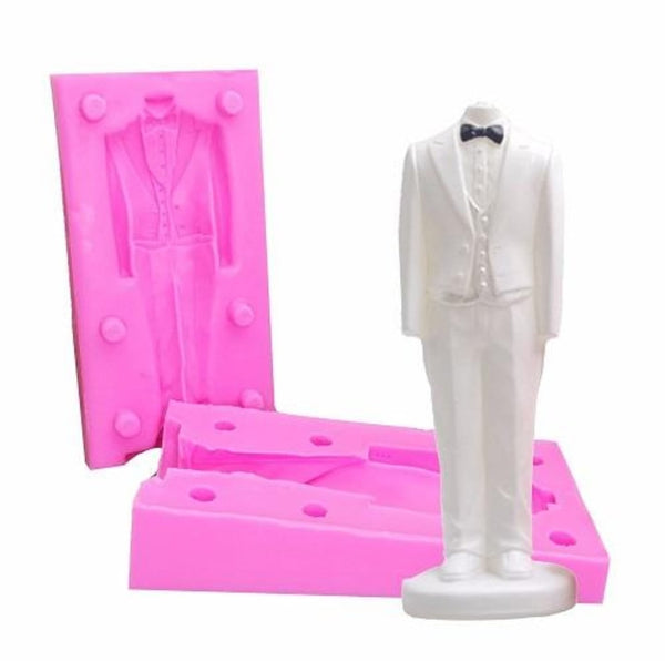 3D Body Clay Candle, Wedding Suit Candle, Wedding Suite Human Body Mold