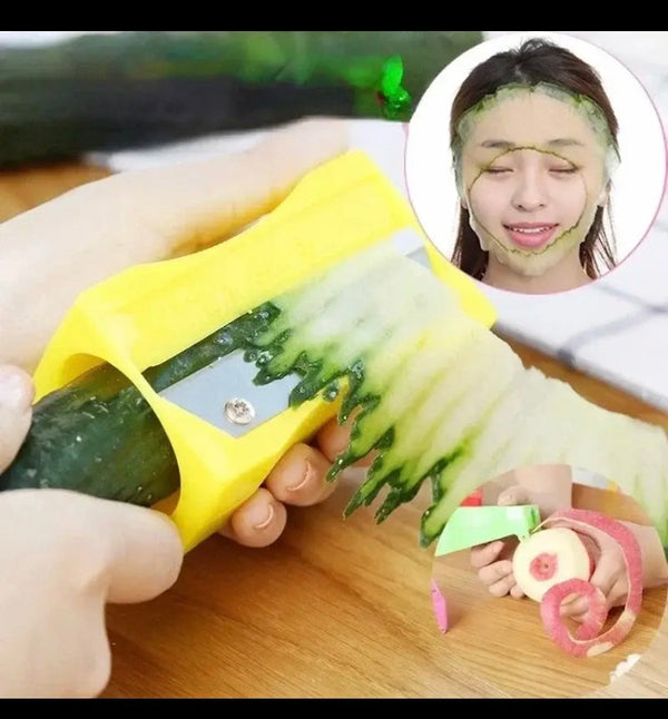 Cucumber Slicer Sharpener, Fruit Curling Peeler, Beauty sharpener Facial Mask Slicer