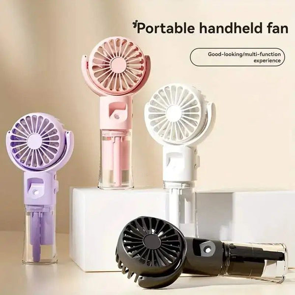 Rechargeable Mini Handheld Spray Fan, Children's Student fan, Desktop Water Mist Fan