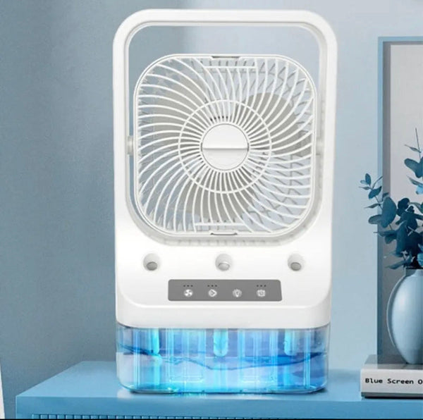 Portable Air Conditioner Fan, Humidifying Desktop Fan with Night Light, Air Cooler Home Fans