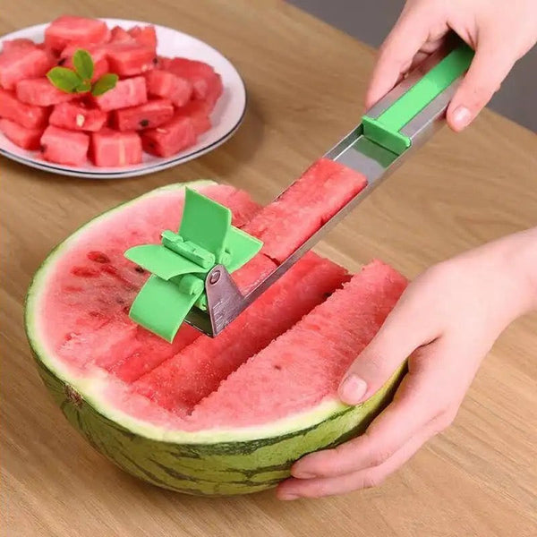 Watermelon Windmill Cutter, Stainless Steel Watermelon Slicer, Multifunctional Fruit Cutter, Cantaloupe Slicer Fruit Divider, Artifact Kitchen Gadget