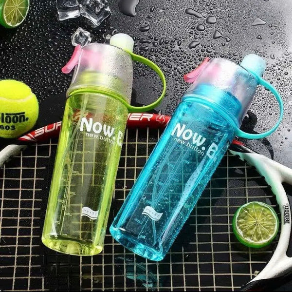 600ML Spray And Drinking Bottle, Large Capacity Sport Water Bottle, Portable Solid Plastic Outdoor Bottle