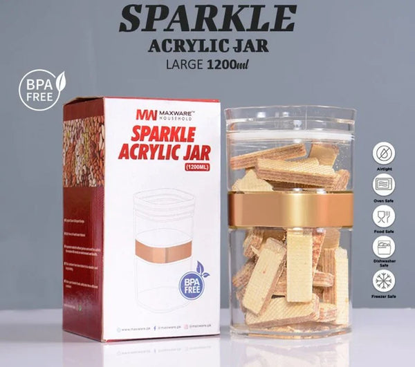 Pack Of 3 - Sparkle Acrylic Jar